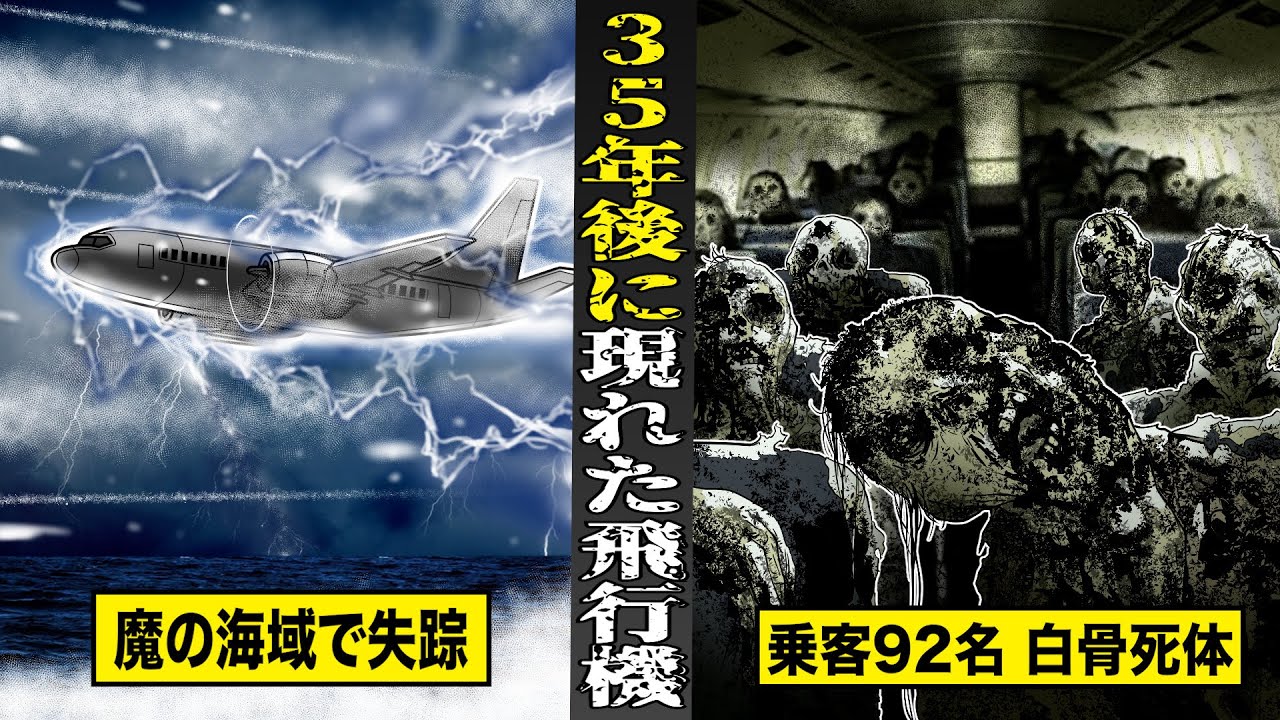 【戦慄】魔の海域上空で突如失踪し...３５年後に現れた飛行機。乗客９２名全員が白骨死体になっていた。
