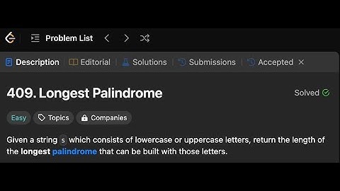 Longest Palindrome | Simple solution | LeetCode 409 | Golang