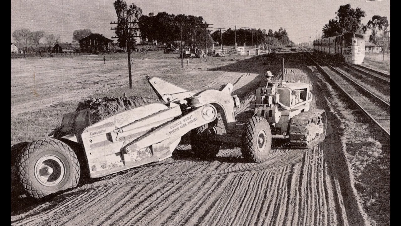 Classic Caterpillar Inc machinery towed scrapers YouTube