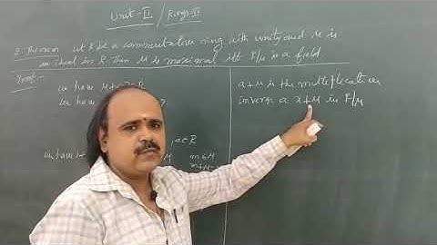 2   Unit 2-Math P V  Theorem 1 Maximal  Ideal PART B