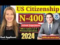 NEW! (Actual Case) US Citizenship Interview 2024 Questions &amp; Answers Practice | N-400 Naturalization
