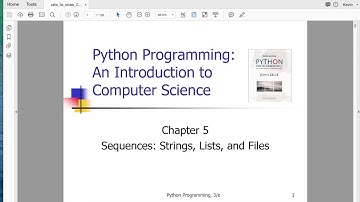 Lecture: Zelle 3e - Chapter 5 - Part 1