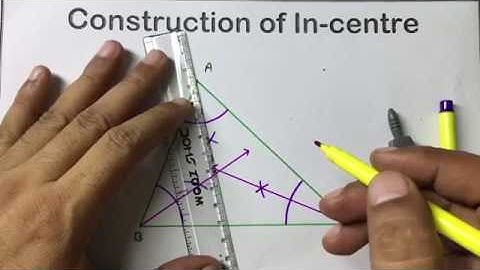 How to construct the incentre of a triangle - ideal maths lab with models and projects