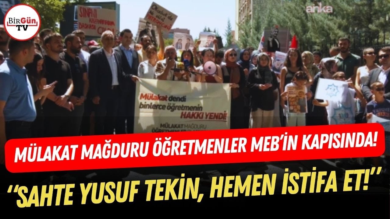 Yusuf Tekin'e öfke büyüyor! Mülakat mağduru öğretmenler MEB'in kapısına dayandı...