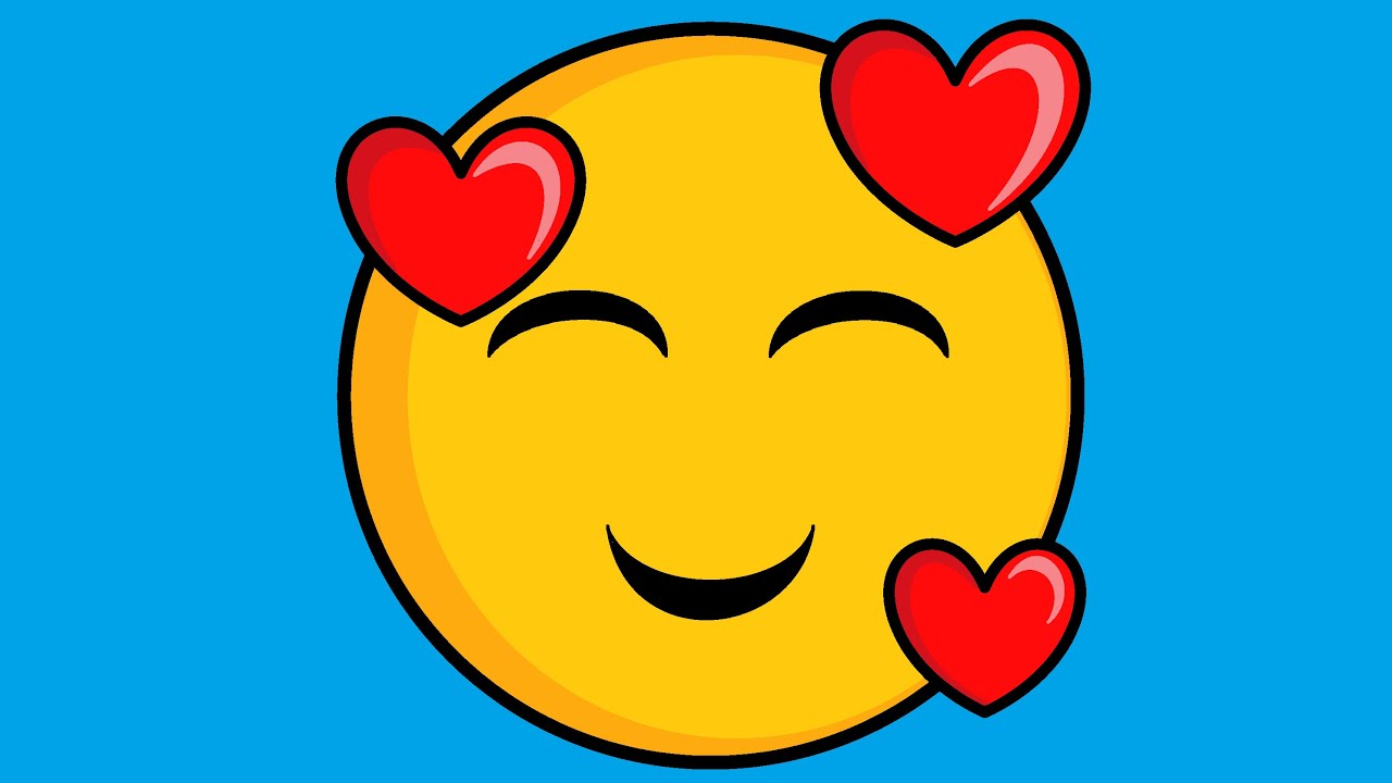 HOW TO DRAW A EMOJI WITH HEARTS in MS Paint Part 1 YouTube