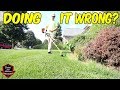 "You're Going The Wrong Way" My Trimming Technique!! (Trimming Grass)