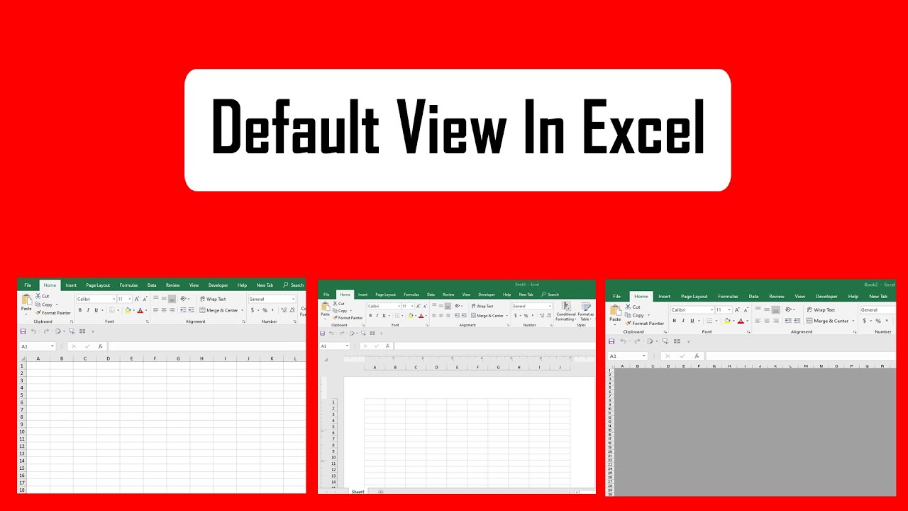 How To Change Default View In Excel YouTube