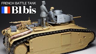 French tank B1 bis - Part 1 - 1/35 TAMIYA - Tank Model - [ model building ]