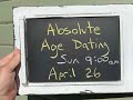 ‘Nick From Home’ Livestream #30 - Absolute Age Dating