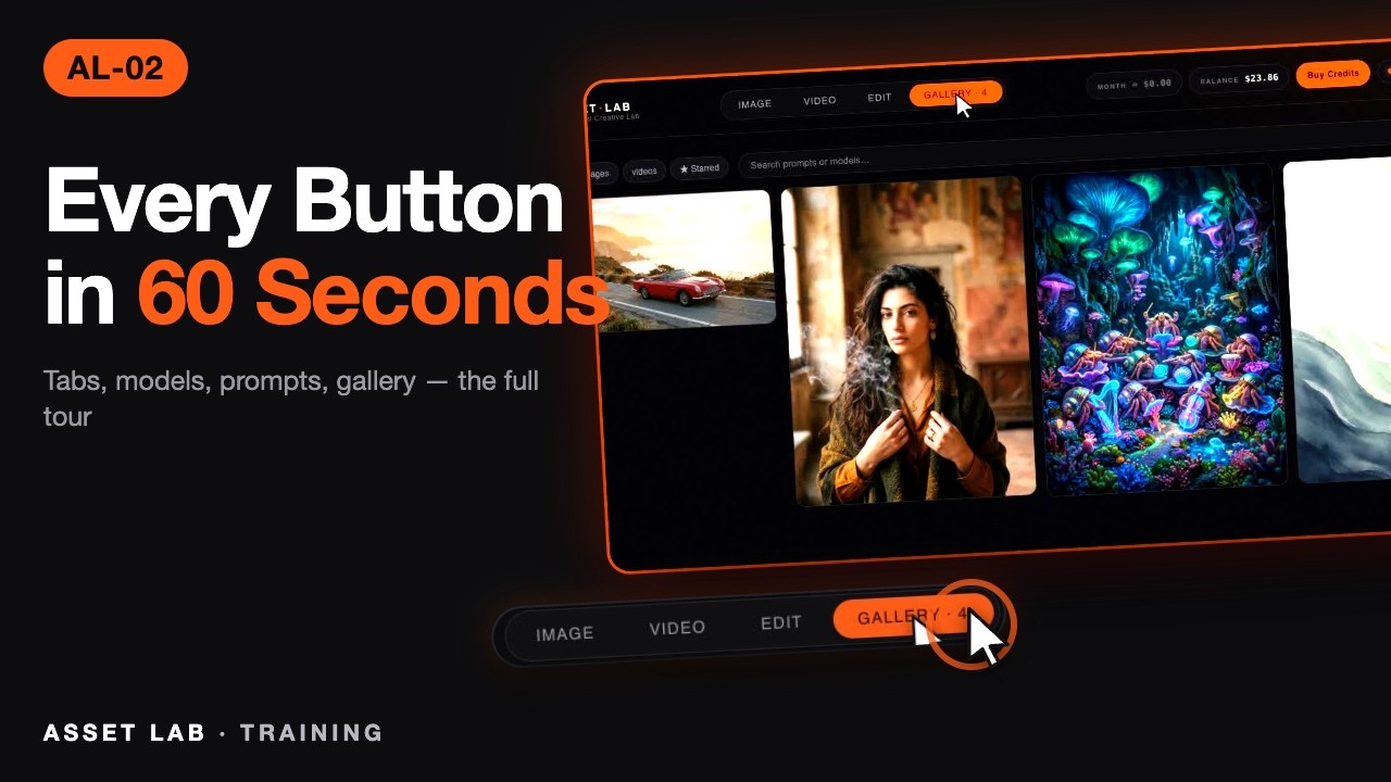 How to Use Asset Lab: Full Interface Tour in 60 Seconds (Lesson 2)