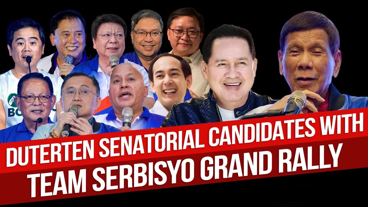 Senatorial LIVE: DuterTen Senatorial Candidates with Team Serbisyo Grand Rally sa ...
