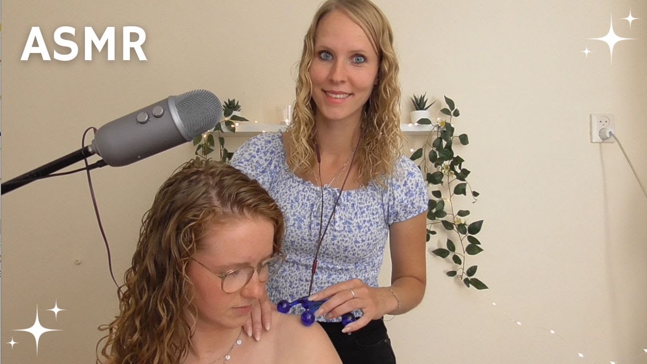 ASMR Shoulder & Neck Massage 💆‍♀️ |With My Sister ❤ (Real Person)