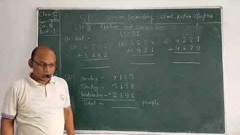 Class-4 (Mathematics) Chapter-3 Addition And Subtraction {Part-1)
