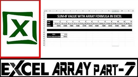 Part- 07 | Ms Excel Array Formula Series In Hindi | Sum IF Value With Array