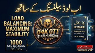 How to Set Up Load Balancing for IPTV Server | D4K OTT User Manual & 1000 Max Users Capacity Guide