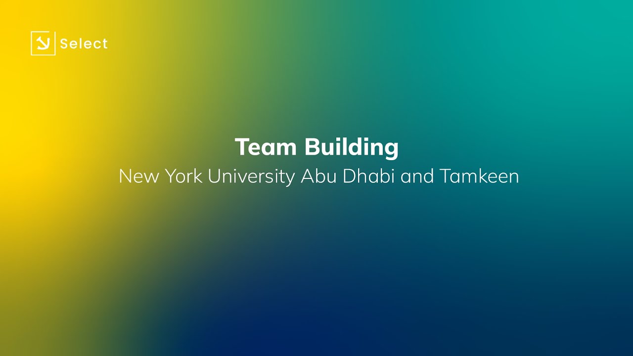 Team Building Testimonial - Select Training (New York University Abu Dhabi and Tamkeen Retreat)
