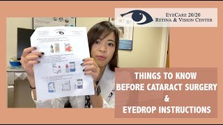 Preparing for Cataract Surgery and Eyedrop Directions (EyeCare 20/20 Retina & Vision Center)