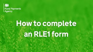 How to complete an RLE1 form