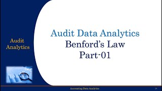Audit Data Analytics & Benford's Law-Part01