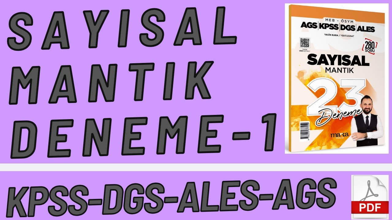 Sayısal Mantık Deneme 1 | Sayısal mantık konu anlatım ösym tipi sorular üzerinden ALES DGS KPSS AGS