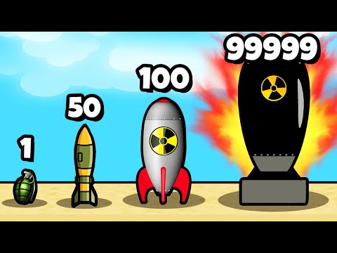 Видео: ЭВОЛЮЦИЯ СИЛЫ РАКЕТ, МАКСИМАЛЬНЫЙ УРОВЕНЬ! | Rockets Stack