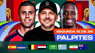 PALPITES DE FUTEBOL PARA O DIA 15 06 2026 (SEGUNDA-FEIRA) | Boleiros Tips