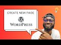 How To Create a New Page on WordPress