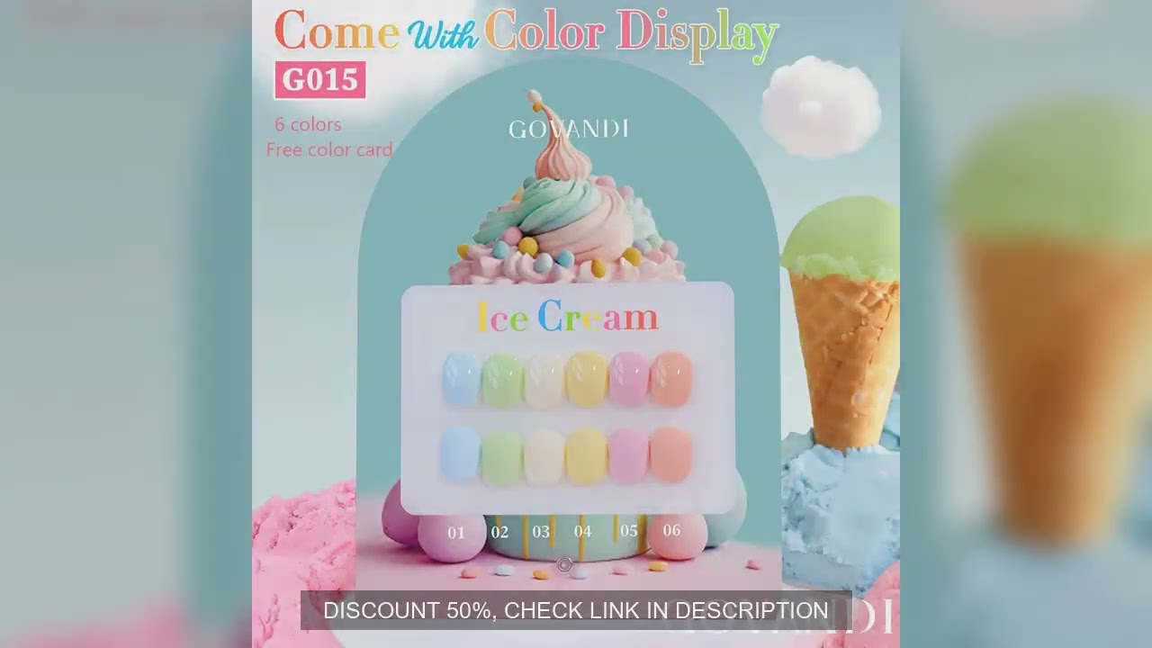 Candy Macaroon Nail Polish Set With Color Sample  Gellak Varnishes SoakOff UV Gel Polish For Nail Sa