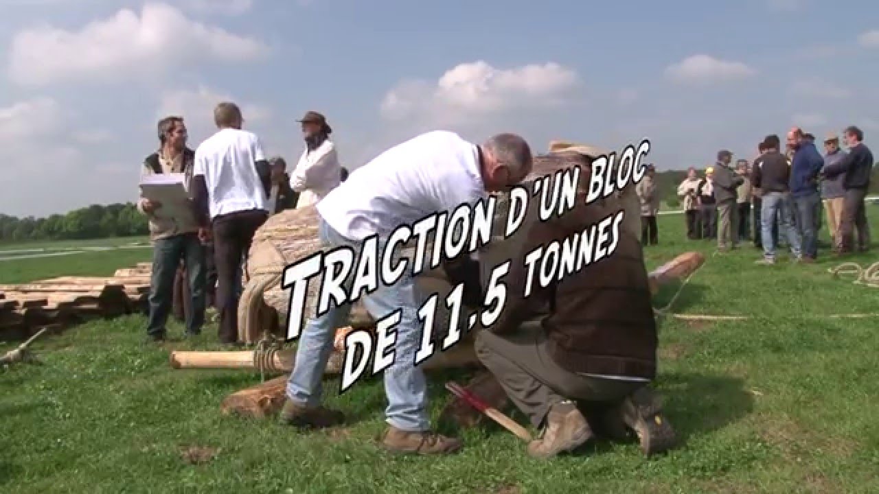 Déplacement d'une pierre de 12 tonnes