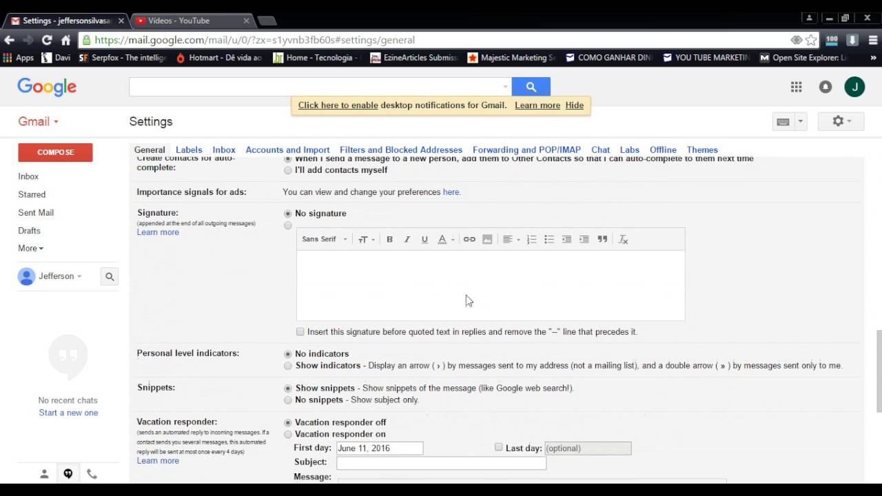 Como Traduzir o Gmail De Inglês Para o Português - YouTube