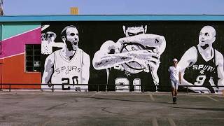 One of my favorite local artists painted a Spurs mural