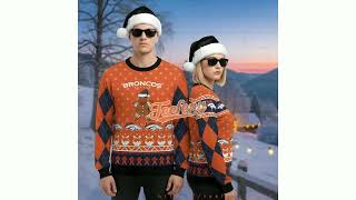 Denver Broncos Gingerbread Best Christmas Ugly Sweater Blue Orange screenshot 5