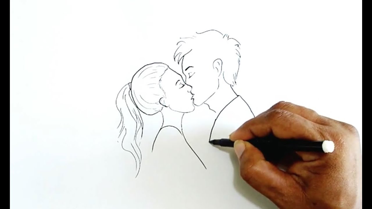 How To Draw A Kiss Youtube