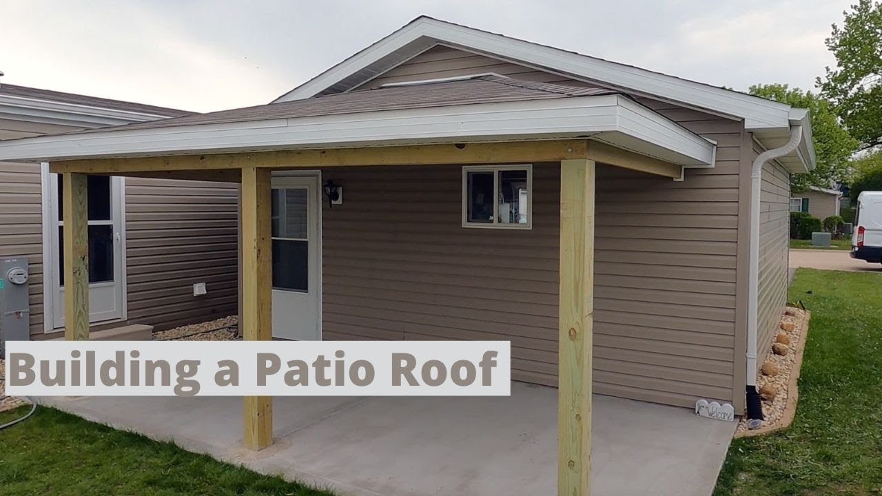 Building a Patio Roof attached to Garage YouTube