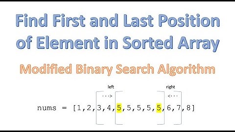 Find First and Last Position of Element in Sorted Array