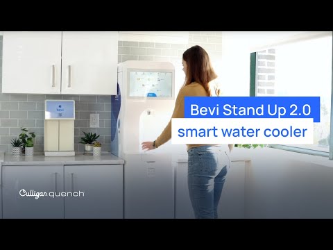 Smart water cooler with sparkling water, flavors & healthy enhancements  | Bevi Stand Up 2.0 - video from Culligan Quench