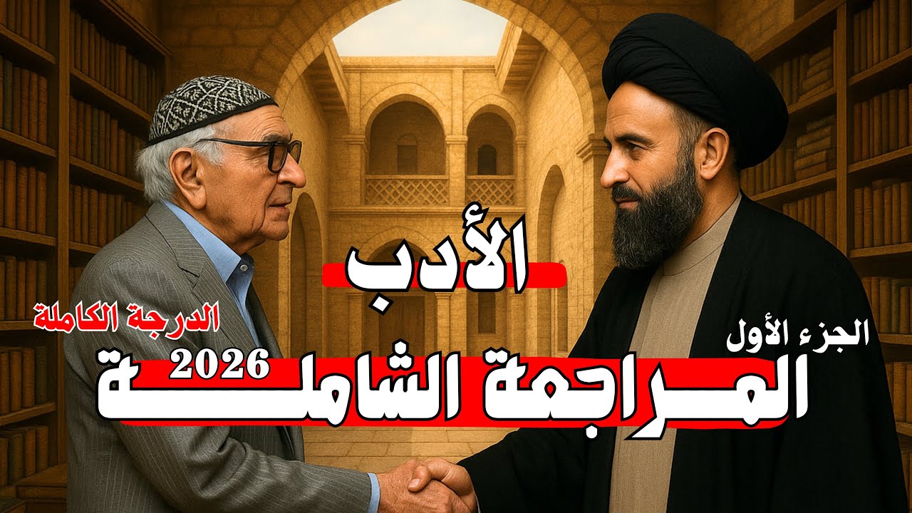 المراجعة الشاملة الأدب - الجزء الأول بمحاضرة واحدة السادس الأعدادي 2026