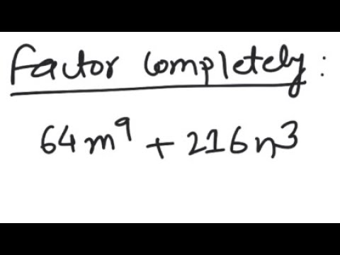 Factoring: Factor 64