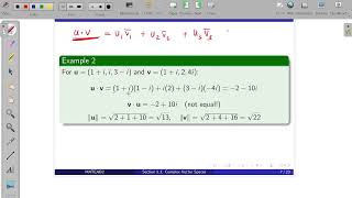 Linear Algebra 2B - Complex vector space