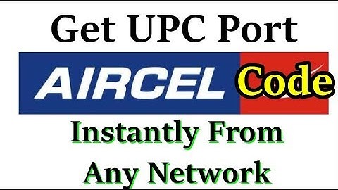 2 நிமிடத்தில் AIRCEL UPC Port Code எடுக்க |  Aircel to other network within 2 minutes in tamil