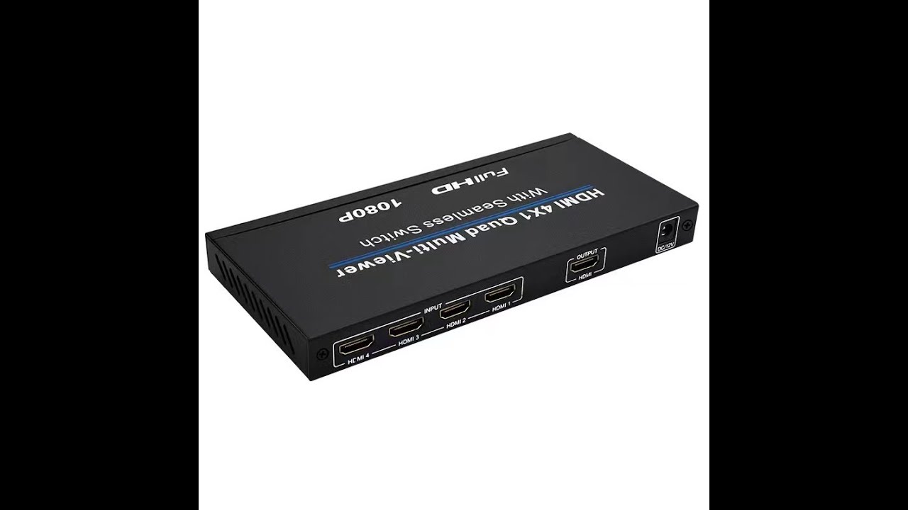 1080p HDMI 4x1 multiviewer Switcher with Remote controller 4K 4in 1 out seamless switcher