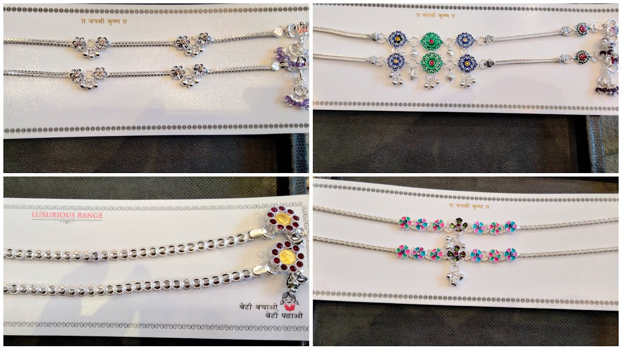 Bridal Anklets Silver Payal \ New Silver Anklets Designs 2021| Simple Payal Designs