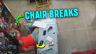 Woman Falls Unexpectedly After Store Chair Collapses