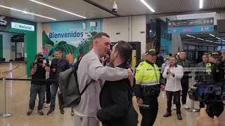 LA LLEGADA DEL GRA/N Franco Armani al aeropuerto José Mar+ía Córdova de Rionegro . . .