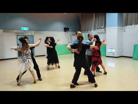 Tango Basic... Walk + Link +P Closed + Five Step ++Link +Reverse Turn Right Lunge +Rock + Back Corte