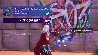How to EASILY Record all of the Lobby Hack pieces graffitied by Hope Fortnite