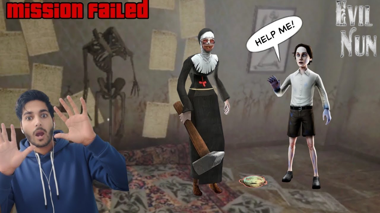 CAUGHT CoLLeCTING 2 Pieces of The MASK in EVIL NUN  (MISSION FAILED)