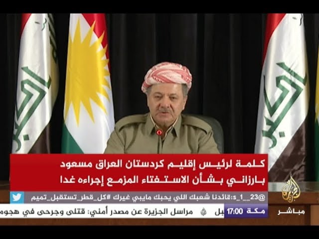 البارزاني: كنا نأمل في تأسيس عراق موحد لا يقوم على المذهبية