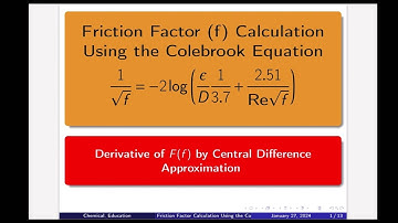 Calculate the Darcy friction factor (f) in pipe flow from the Colebrook equation #fluidmechanics