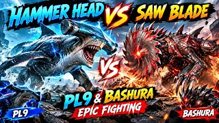 🔥 Hammer Head vs Saw Blade | PL9 & Bashura Epic Fighting | Ultimate Battle 1v2 Gameplay screenshot 3